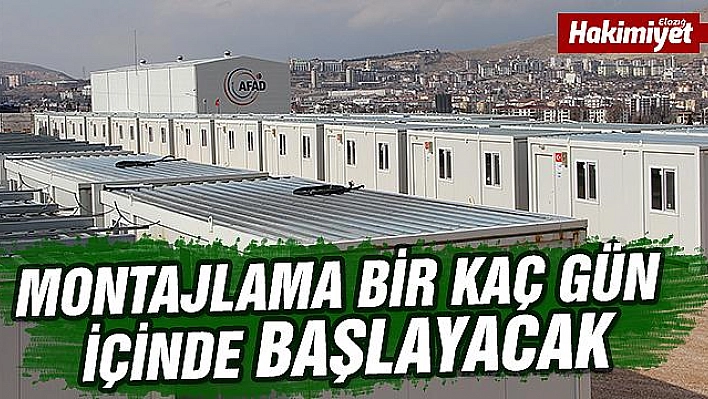 Elazığ'da konteyner kent çalışmaları aralıksız sürüyor