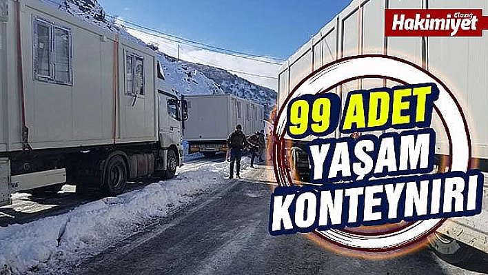 Erzincan depremzedelere yaşam konteyneri gönderildi