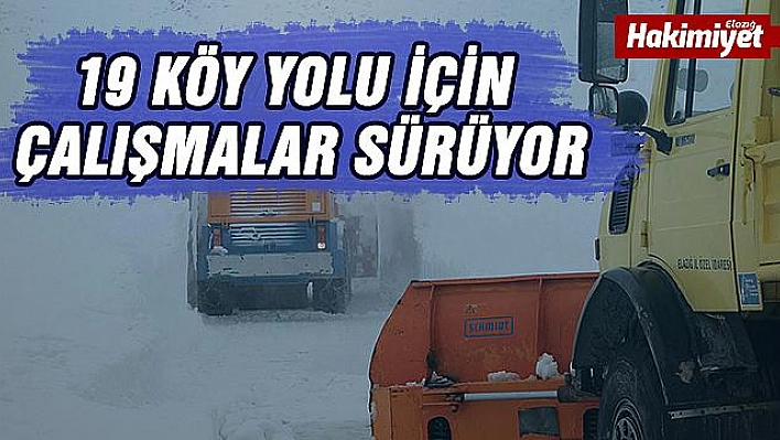 Kar nedeniyle 19 köy yolu kapalı