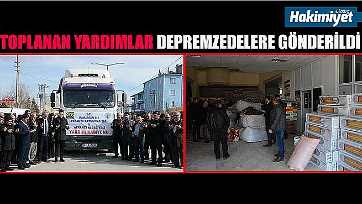 Karaman'dan Elazığ'a yardım tırı 