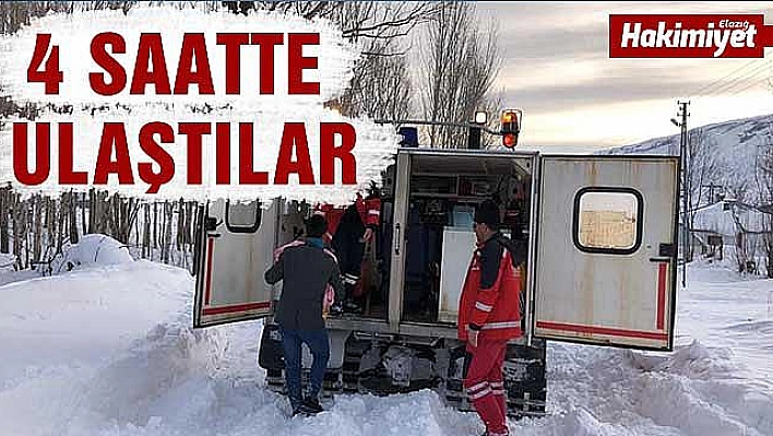 Rahatsızlanan 2 kardeş için karlı yollar aşıldı