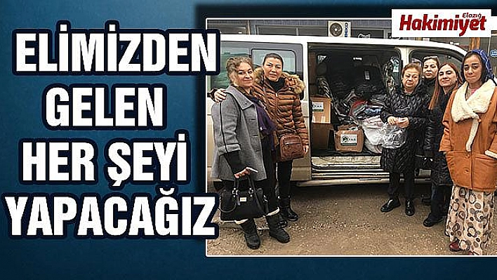 TÜRK ANNELER DERNEĞİ KÜÇÜKÇEKMECE ŞUBESİ'NDEN ELAZIĞ DEPREMZEDELERİNE YARDIM