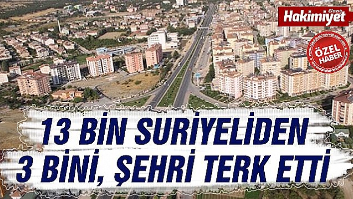 3 BİN SURİYELİ ELAZIĞ'DAN AYRILDI