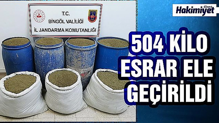 504 kilo esrar ele geçirildi