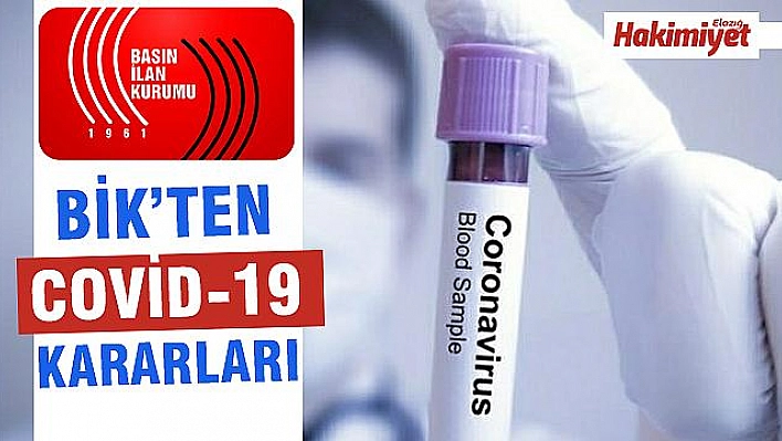 Basın İlan Kurumundan COVID-19'la mücadele sürecinde basına destek kararları