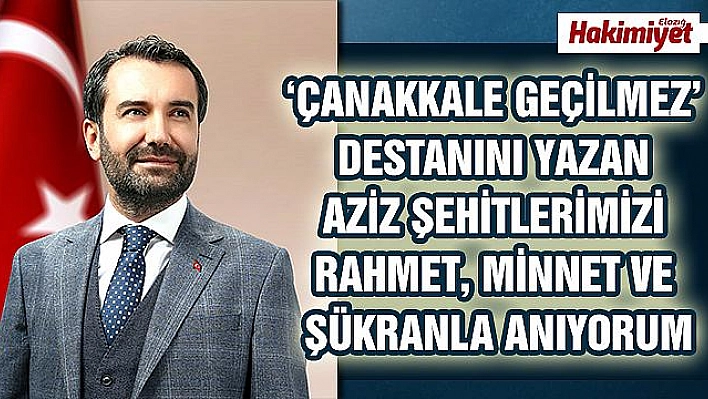 BAŞKAN ŞERİFOĞULLARI'NDAN 18 MART ŞEHİTLERİ ANMA GÜNÜ MESAJI