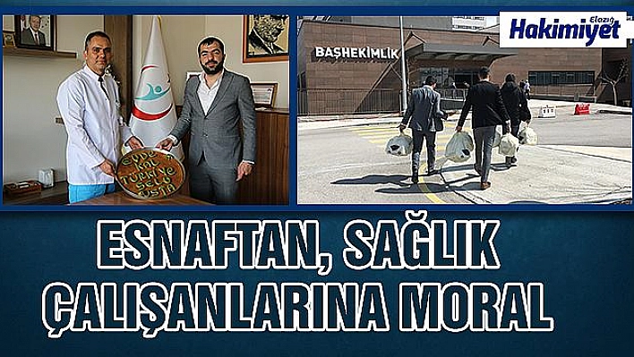 Elazığlı esnaftan, sağlık çalışanlarına moral tatlısı