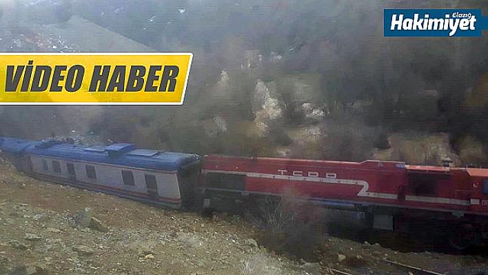 Heyelan nedeniyle tren yoldan çıktı, facia ucuz atlatıldı