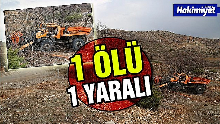 İş makinesi şarampole yuvarlandı