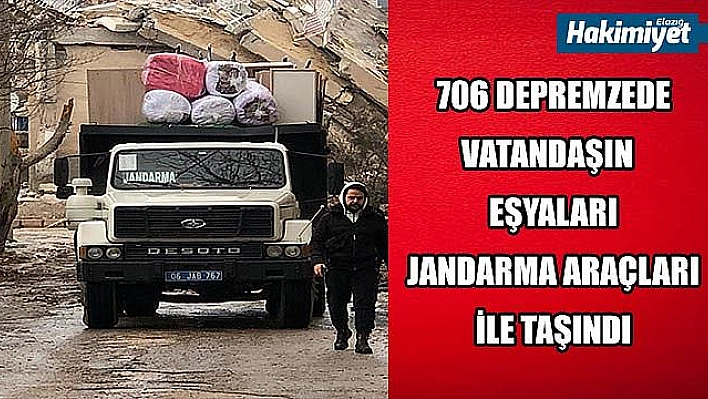 JANDARMA TARAFINDAN DEPREMZEDE VATANDAŞLARA DESTEK SÜRÜYOR 