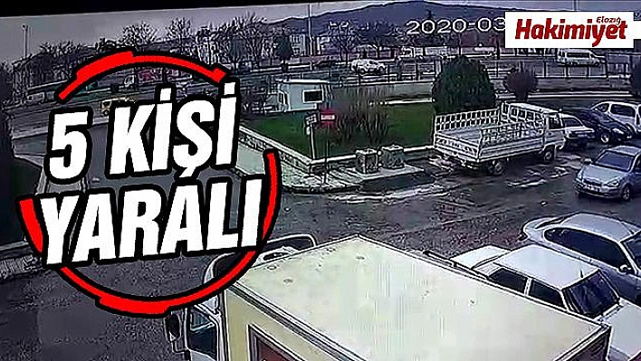 Otomobilin güvenlik kulübesine girdiği anlar kameraya yansıdı