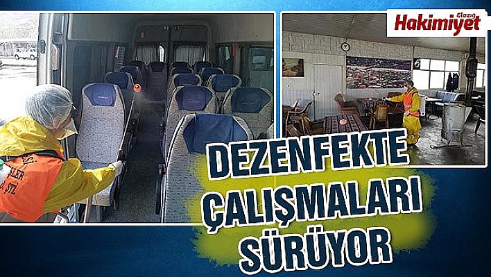  PALU'DA KORONA VİRÜSÜNE KARŞI DEZENFEKTE İŞLEMLERİ YAPILIYOR