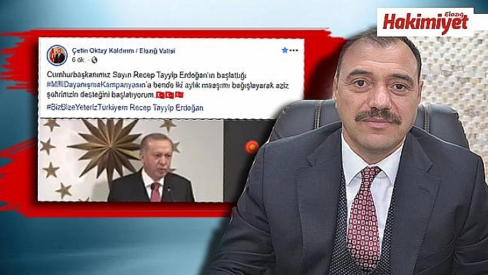 VALİ KALDIRIM'DAN 2 MAAŞ