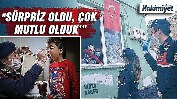Ağabeyi istedi, Jandarma küçük Eymen'e sürpriz doğum günü yaptı