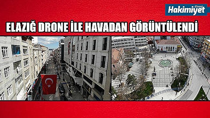 Boş kalan kent merkezi havadan görüntülendi