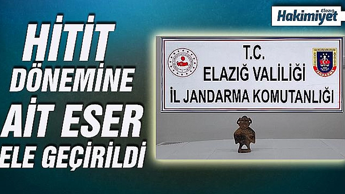 Elazığ'da 'Hitit' dönemine ait heykel ele geçirildi