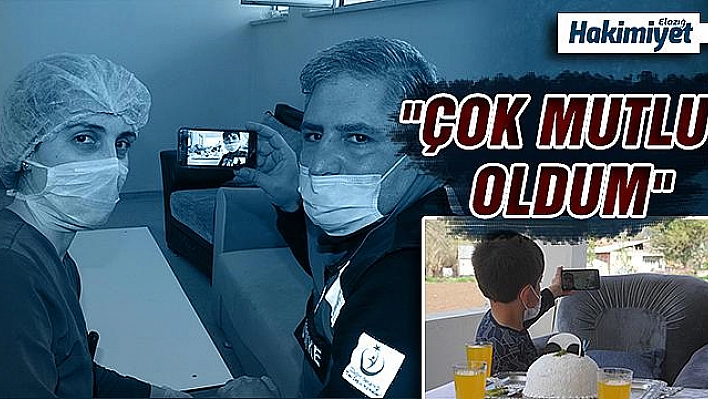 Fedakar sağlıkçılar, çocuklarının doğum gününü 'Online' kutladı