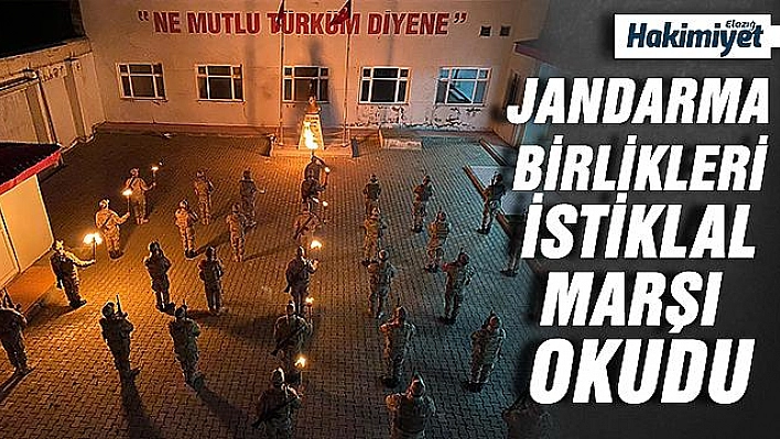 Jandarma birlikleri tek ses oldu, İstiklal Marşı'nı okudu