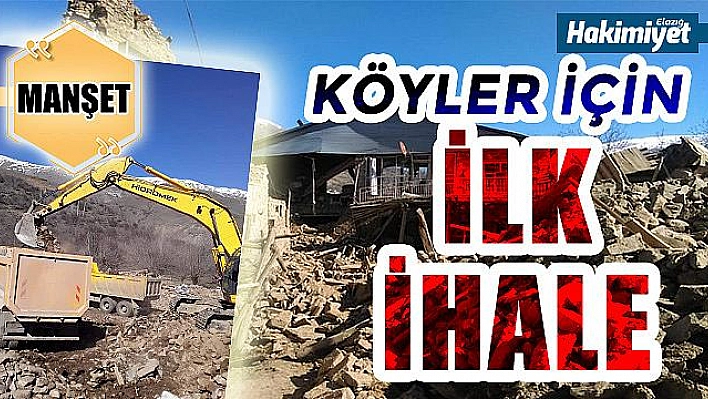 KÖYLER İÇİN İLK İHALE