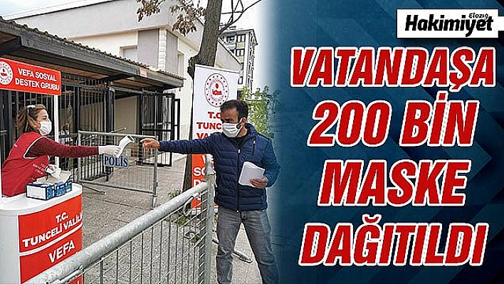 Tek pozitif vakası kalan Tunceli'de her vatandaşa ücretsiz maske