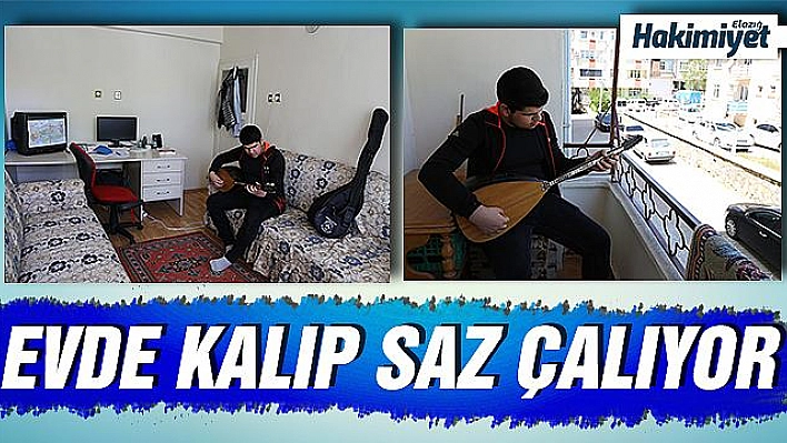 4 saatlik sokağa çıkma izninde de evde kaldı, balkonda saz çaldı