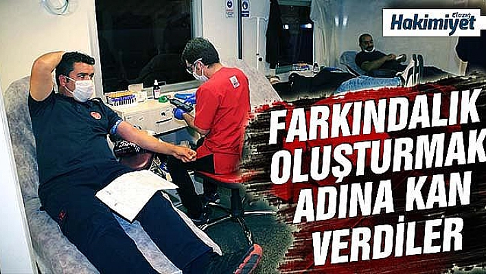 Elazığlı itfaiyeciler bu kez, düşen kan stoku için koştu