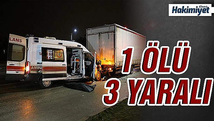 Hasta nakli yapan ambulans kaza yaptı