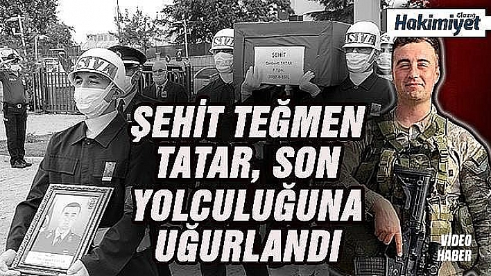 İdlib şehidi Teğmen Tatar, memleketi Elazığ'da son yolculuğuna uğurlandı