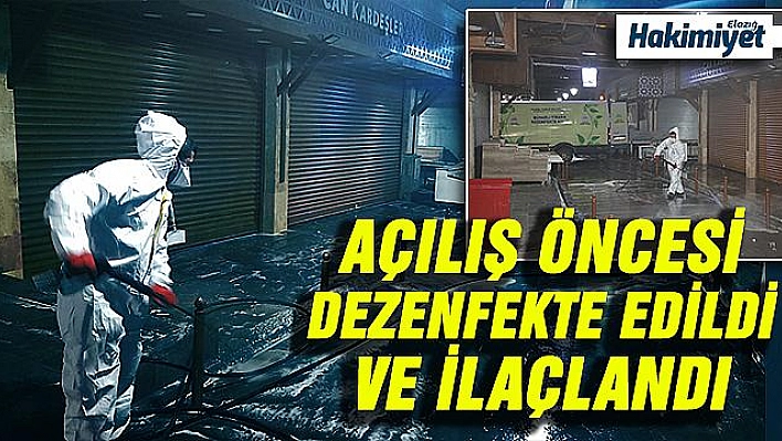 KAPALI ÇARŞI VE KÖFTECİLER SOKAKTA DEZENFEKSİYON ÇALIŞMASI YAPILDI