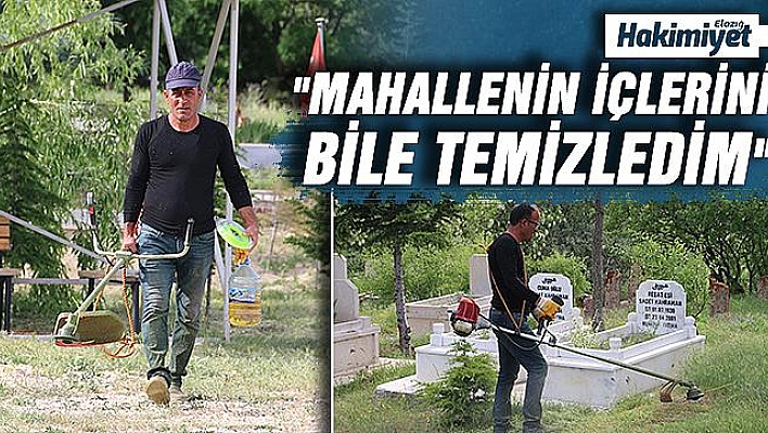 Muhtardan mahalle mezarlığına Vefa hizmeti
