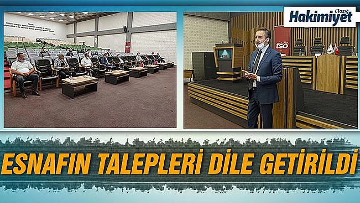 Arslan, 'Esnafımızın tüm taleplerini en üst düzeye ilettik'