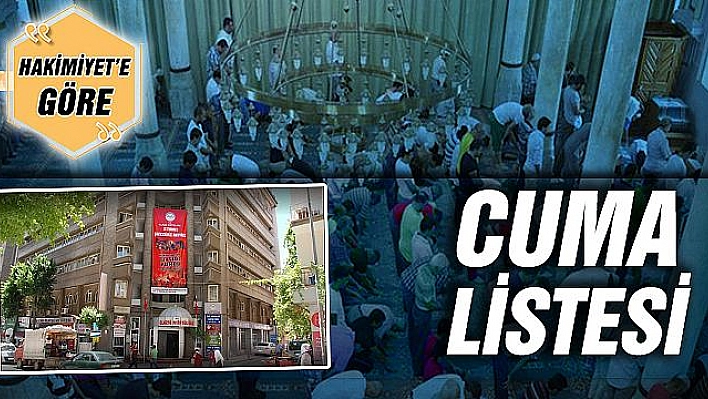 CUMA LİSTESİ