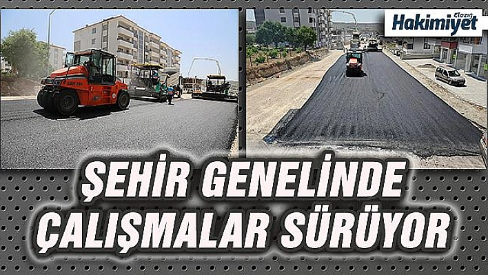 ELAZIĞ BELEDİYESİ, ASFALT SERİM ÇALIŞMALARINI SÜRDÜRÜYOR