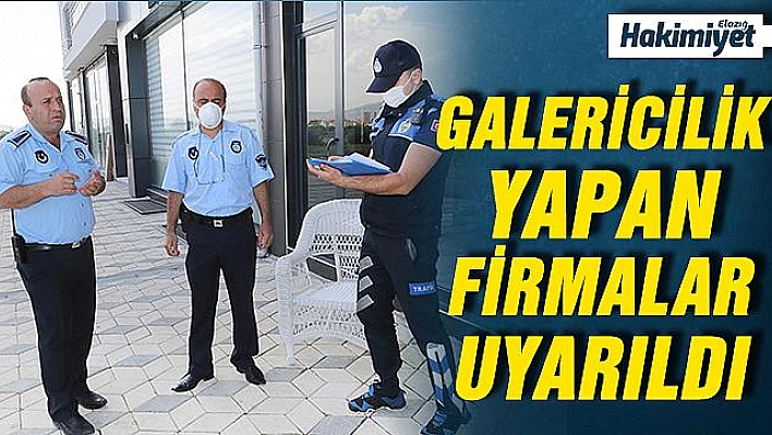 Elazığ'da kent merkezinde galericilik yapanlara uyarı 