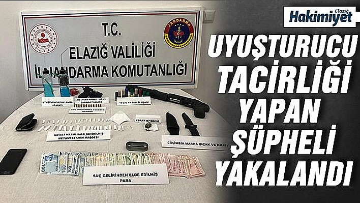 Elazığ'da uyuşturucu taciri, silahlarla yakalandı