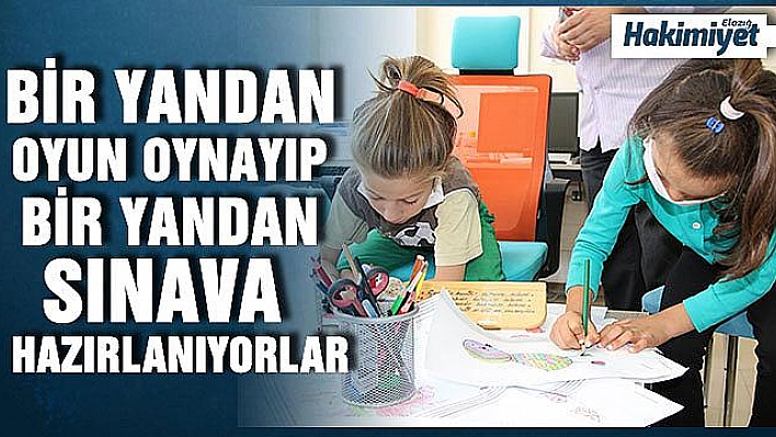 Çocuklar uzmanlar eşliğinde hem oyunlar oynuyor, hem de sınavlara hazırlanıyor