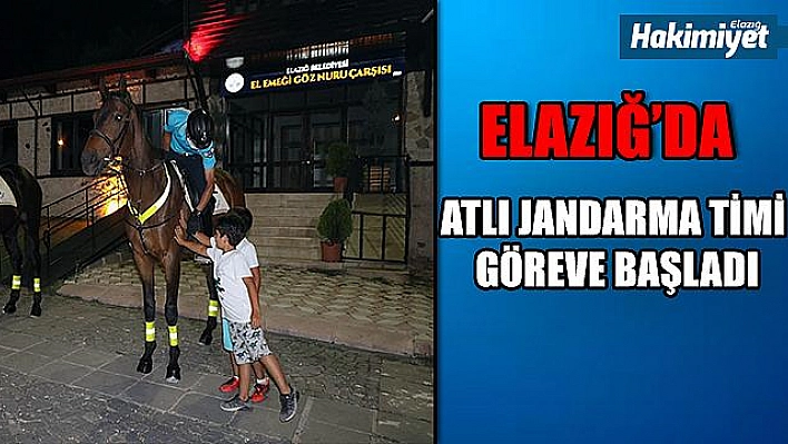 Elazığ'da atlı jandarma timi moral görevini sürdürüyor