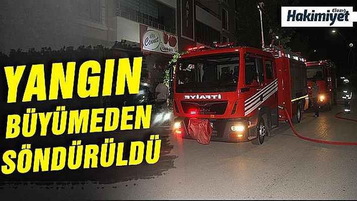 Elazığ'da iş yeri yandı