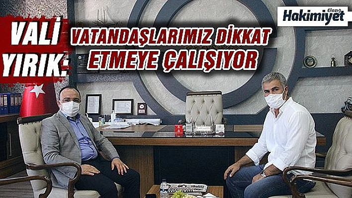 ELAZIĞ VALİSİ ERKAYA YIRIK, HAKİMİYET GAZETESİNİ ZİYARET ETTİ