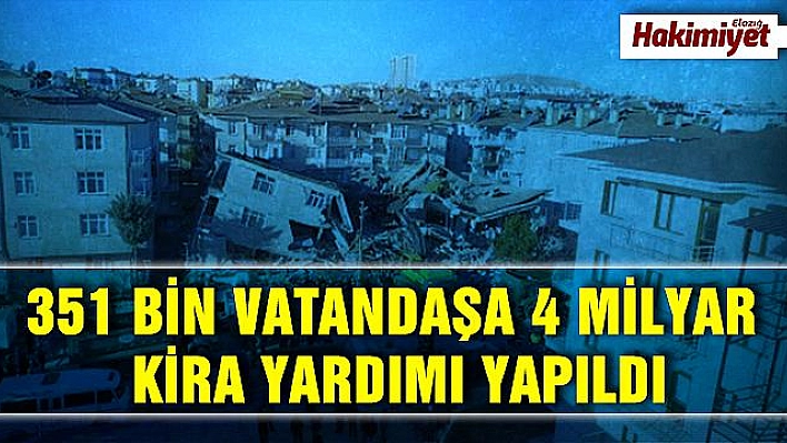 Bakanlık yılın ilk yarısında 307 milyon kira yardımında bulundu