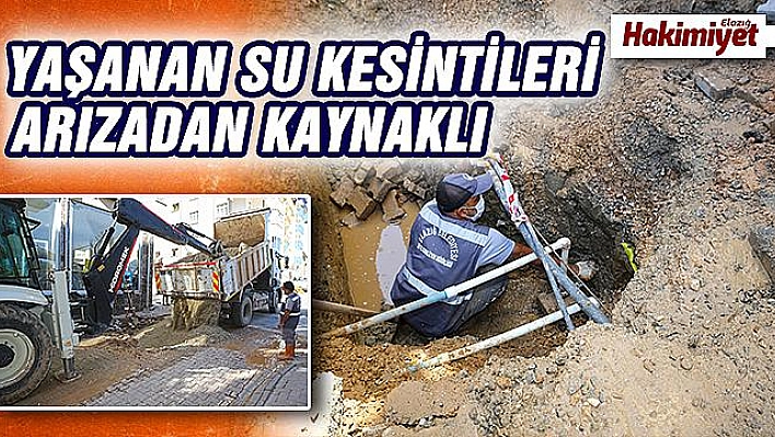 BELEDİYE EKİPLERİ SU ARIZALARINA HEMEN MÜDAHALE EDİYOR