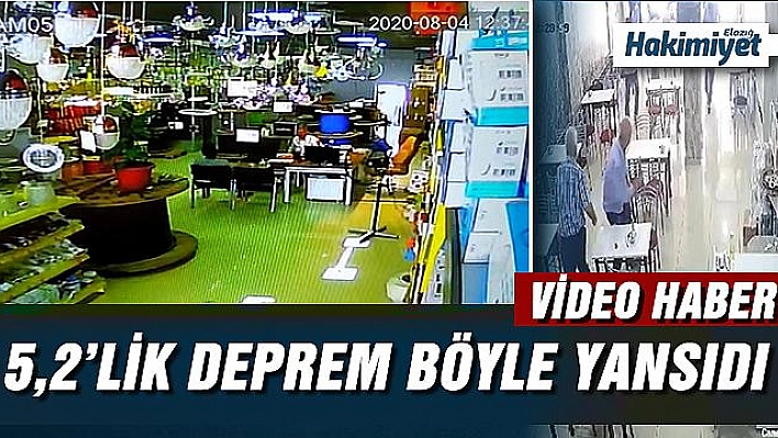 Deprem anı Elazığ'da kameralara yansıdı