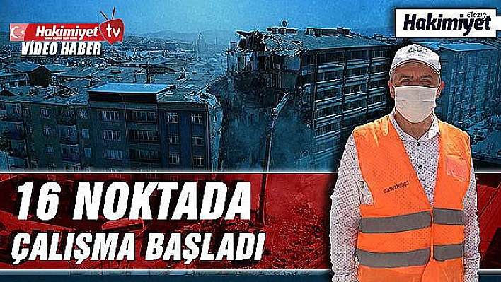 Depremin vurduğu Elazığ'da yıkımlar hızlandırıldı