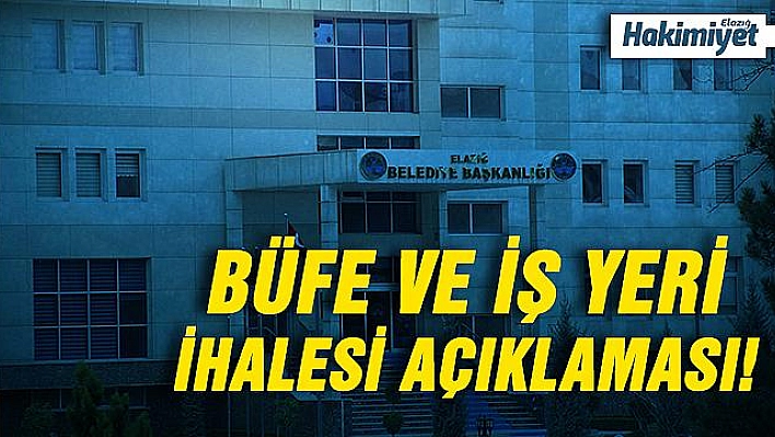 ELAZIĞ BELEDİYESİ'NDEN AÇIKLAMA