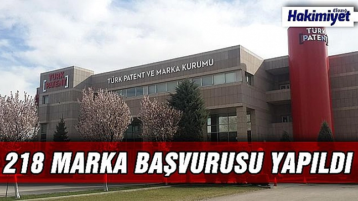 Elazığ'dan 218 marka başvurusu yapıldı