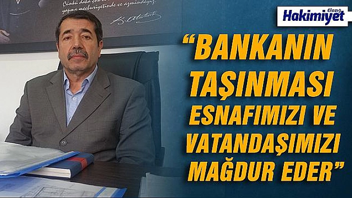 Sanayi Sitesi Esnafından Vakıfbank şubesinin taşınmasına tepki