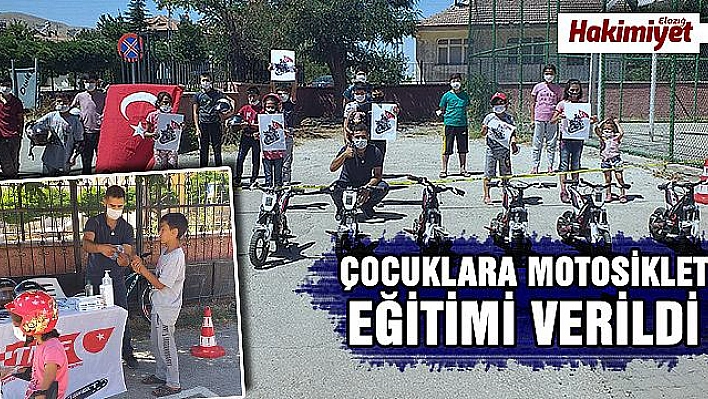 Sivrice'de çocuklara motosiklet eğitimi verildi