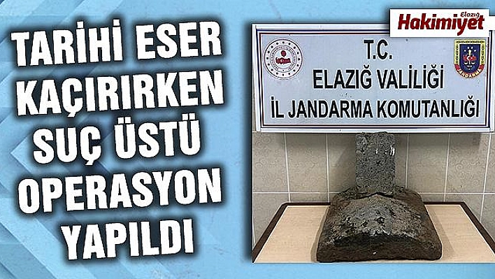 Elazığ'da Osmanlı dönemine ait sanduka kapağı ele geçirildi