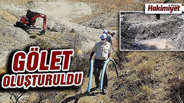 Elazığ'da yaban hayvanları için su göletleri oluşturuldu