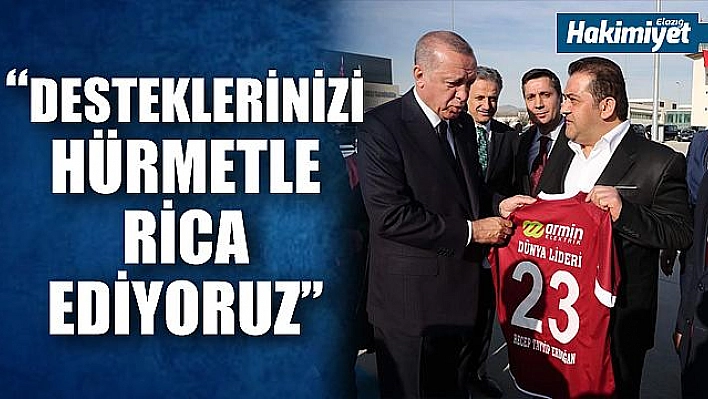 Elazığspor'dan, cumhurbaşkanına destek çağrısı